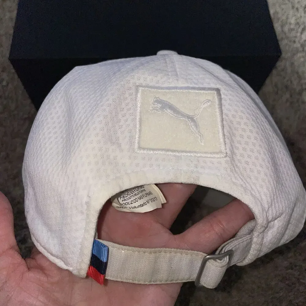 BMW Motorsport Hat Cap Strap Back White Puma Race Car Racing F1